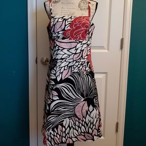 Ann Taylor Floral Embossed Cotton Shift Dress